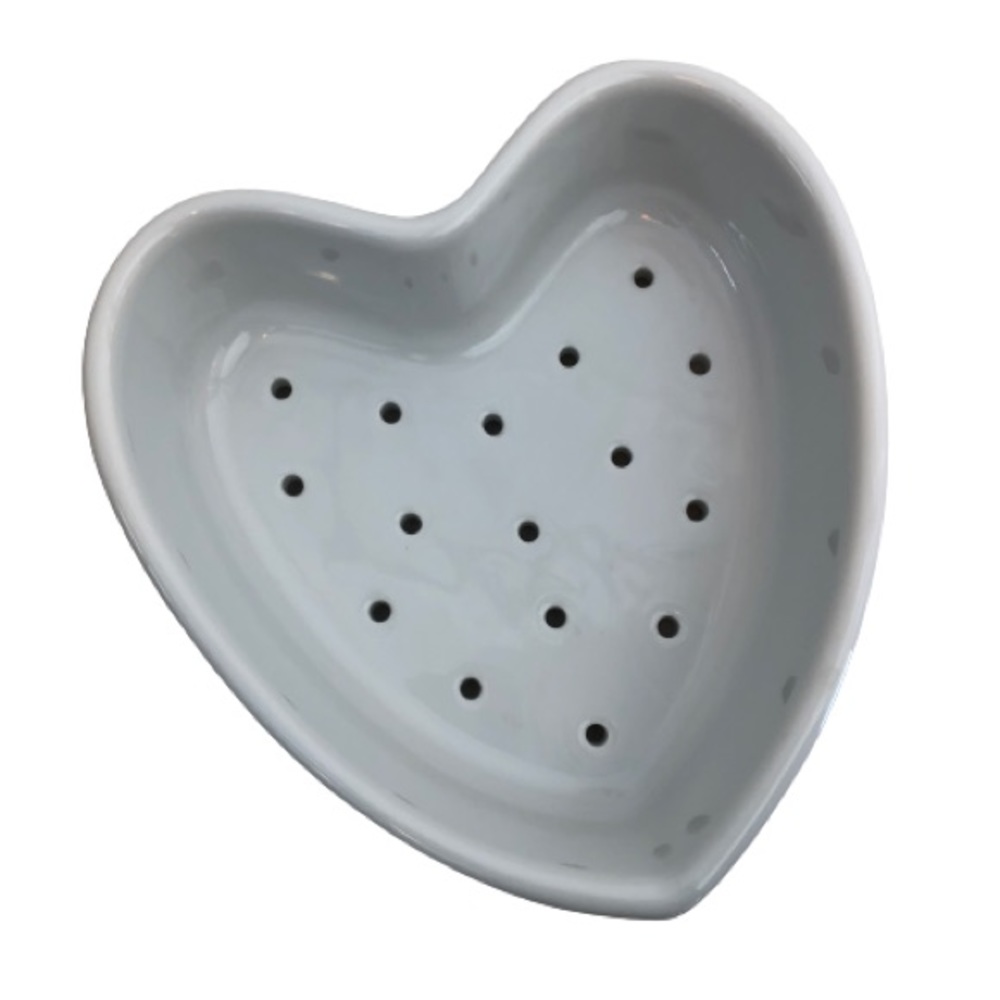 White Ceramic Heart Planter